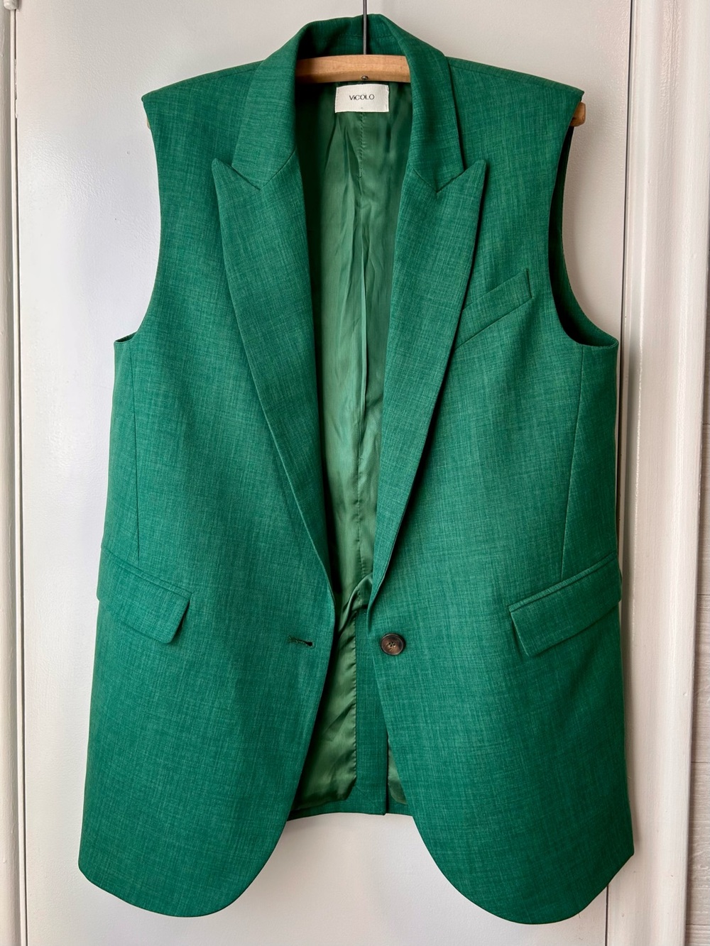 New VICOLO Italy Tailored Longline Vest